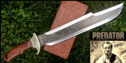 Billy's Predator Knife Version II Picture.  Influenced by the movie Predator.