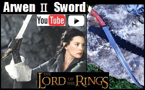 Sword of Arwen II Youtube Video link.  Sword is influenced from Lord of the Rings.  See up close pictures and demonstrations using 
the sword.