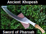 Handmade Ancient Egyptian Khopesh Sword of Pharaoh Picture - Link to more pictures, prices,and detailed descriptions