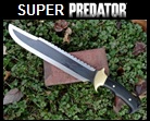 Handmade Super Predator Knife.  Influenced by the movie Predator. Picture - Link to more pictures, prices,and detailed descriptions