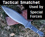 Handmade Tactical Smatchet Used by British & American Special Forces in World War II.  Picture - Link to more pictures, prices,and 
detailed descriptions.