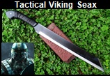 Handmade Tactical Viking Seax Knife Picture - Link to more pictures, prices,and detailed descriptions.