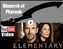 Khopesh Sword of Pharoah on CBS Elementary Video Picture link